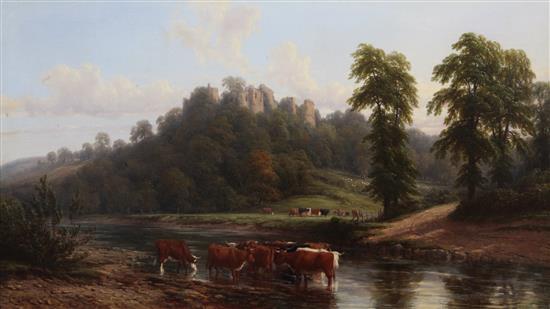 Thomas Baker of Leamington (1809-1869) Goodrich Castle on the Wye, Herefordshire 13 x 22.75in.